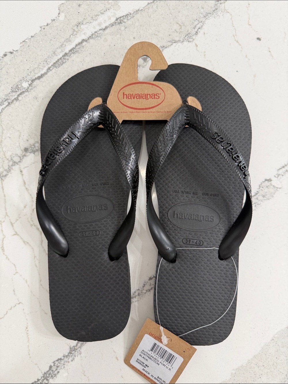 Havaianas Ubisex Black Flip Flops - Classic | 9/10 W- 8M